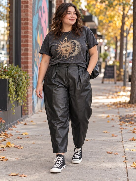 Seta Pants - NWT SETA Apparel XXL Black Faux Leather Baggy Cropped Pants
